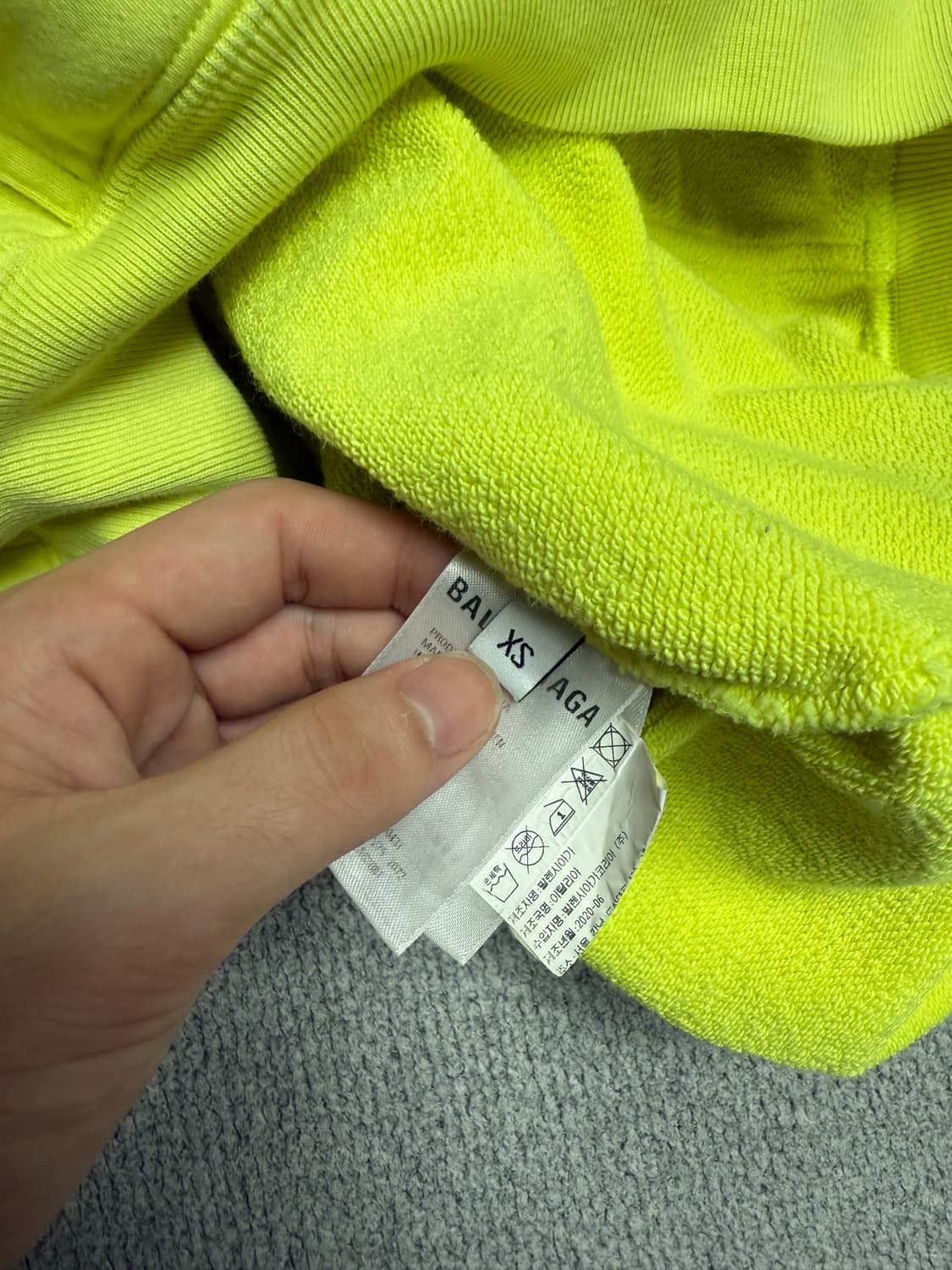 발렌시아가 크루 후드티(정품) 상품이미지3