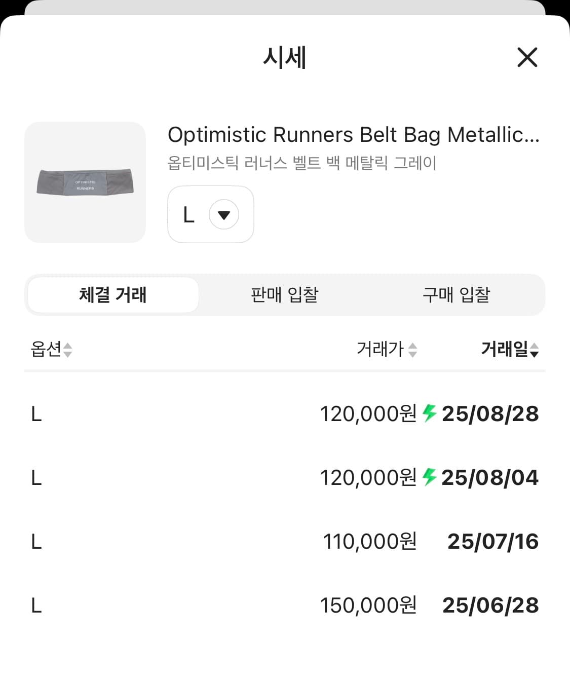옵티미스틱 러너스 벨트 백 메탈릭 그레이 상품이미지2