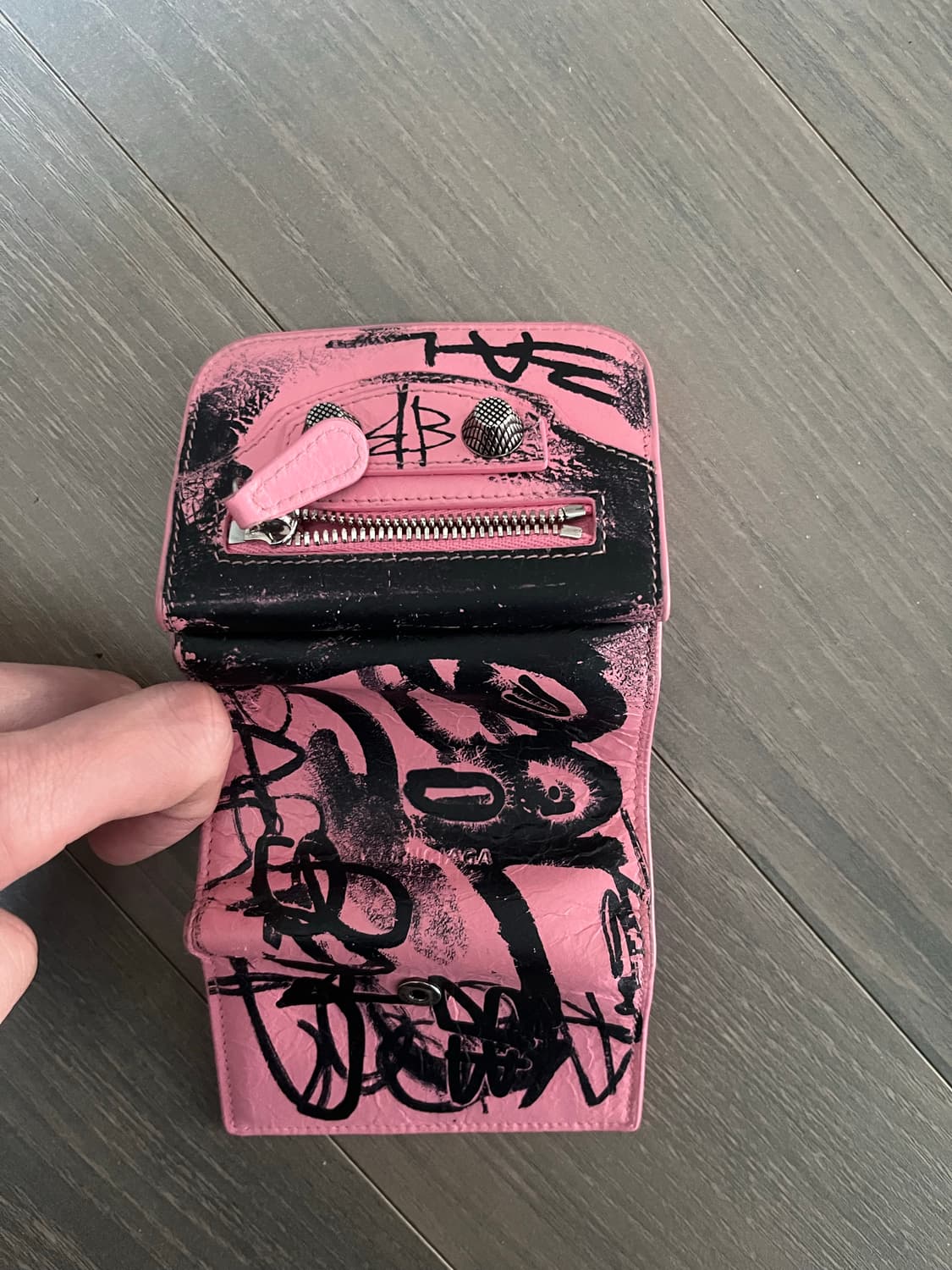 발렌시아가 르카골 그래피티 미니지갑 핑크 상품이미지6