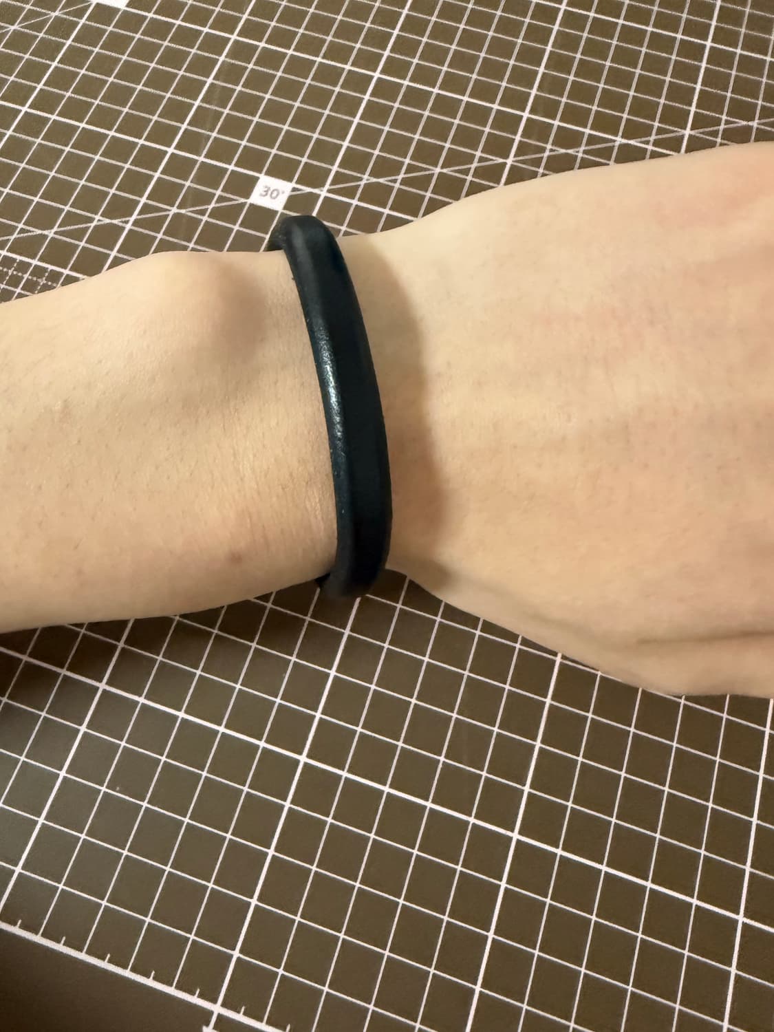 [os] 플랫헤드 가죽&실버 팔찌 블랙 상품이미지6