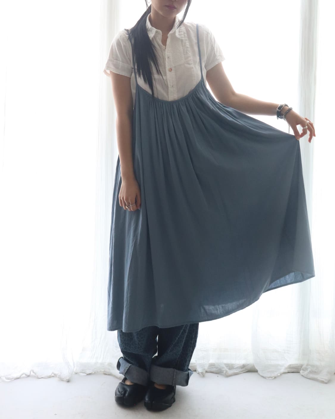 [Kelen] Blue Cotton Camisole Dress 상품이미지4