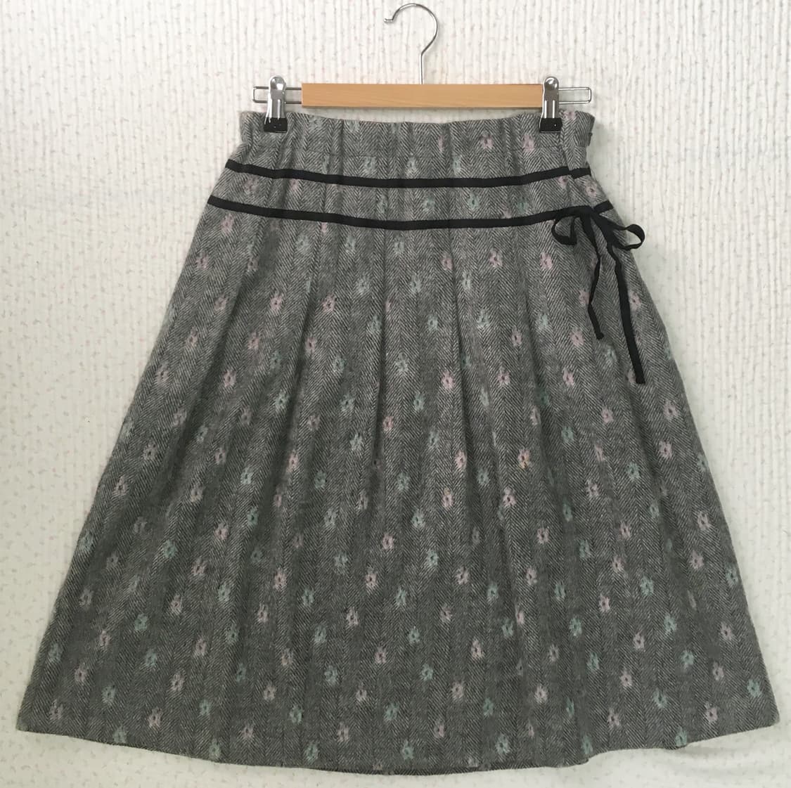 JPN/ 울스커트 모리룩스커트 울미디스커트 헤링본스커트 모리걸치마 상품이미지3