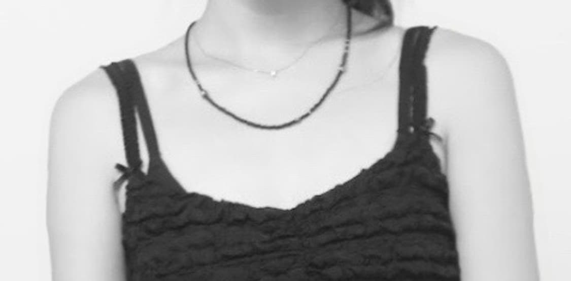 [빈티지헐리우드] Black Stone Beads Necklace 상품이미지2