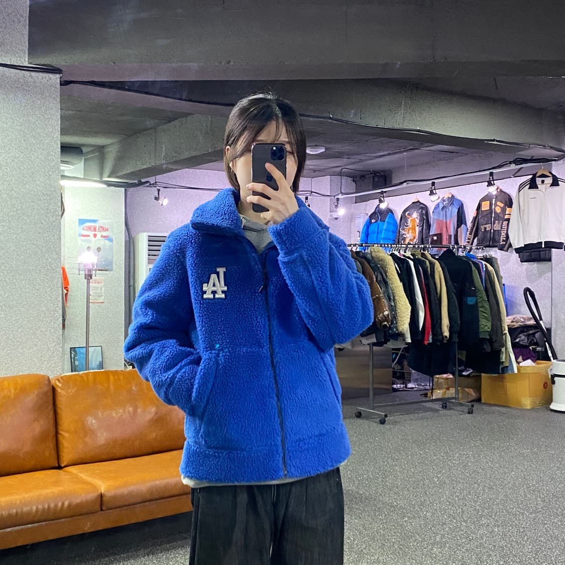 MLB 로스앤젤레스 빅로고 플리스 집업 B4060 상품이미지1