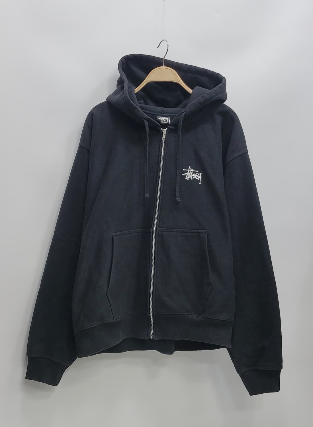 STUSSY 23SS 스투시 기모 후드 집업 / 남 XL 블랙  상품이미지1