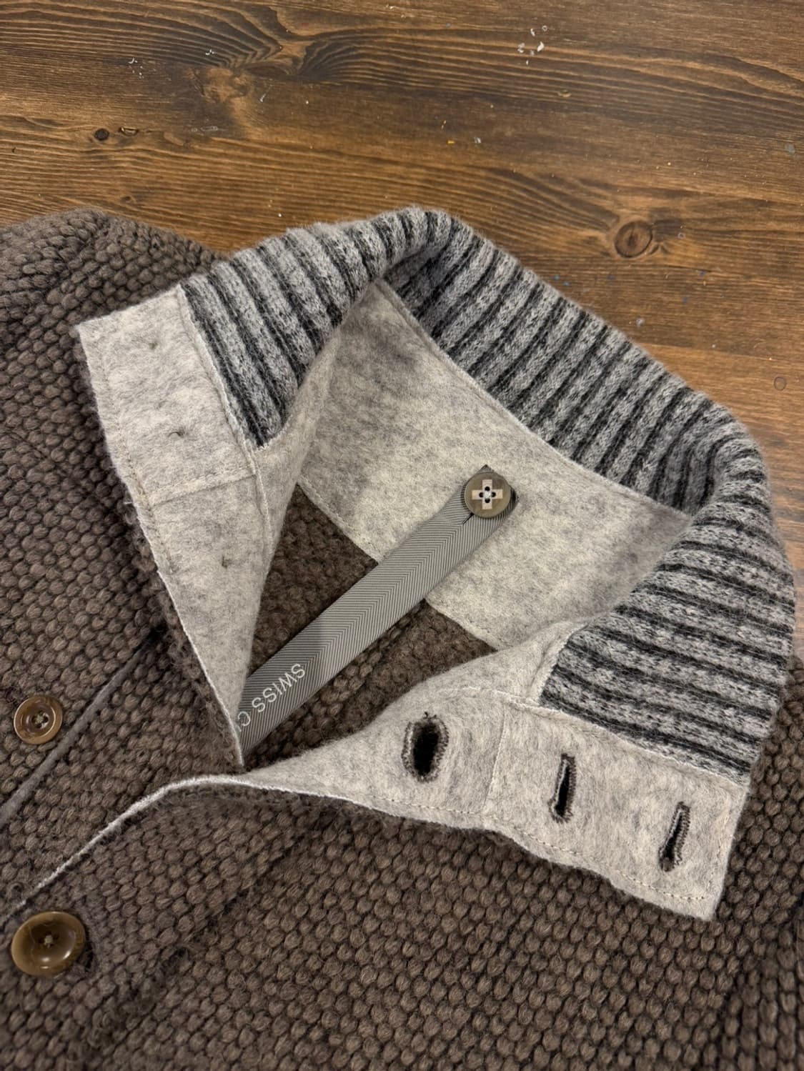 스위스 크리스 니트 블루종 남성100 상품이미지5