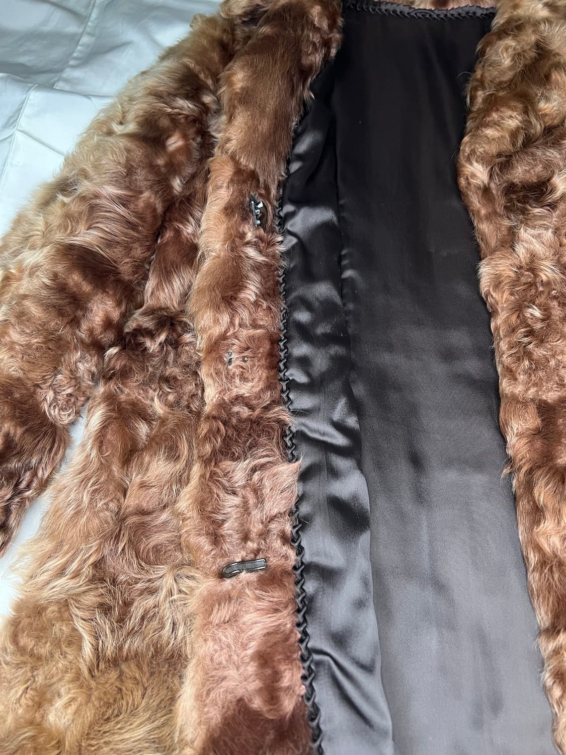 Saint laurent style vintage wool furcoat 상품이미지5