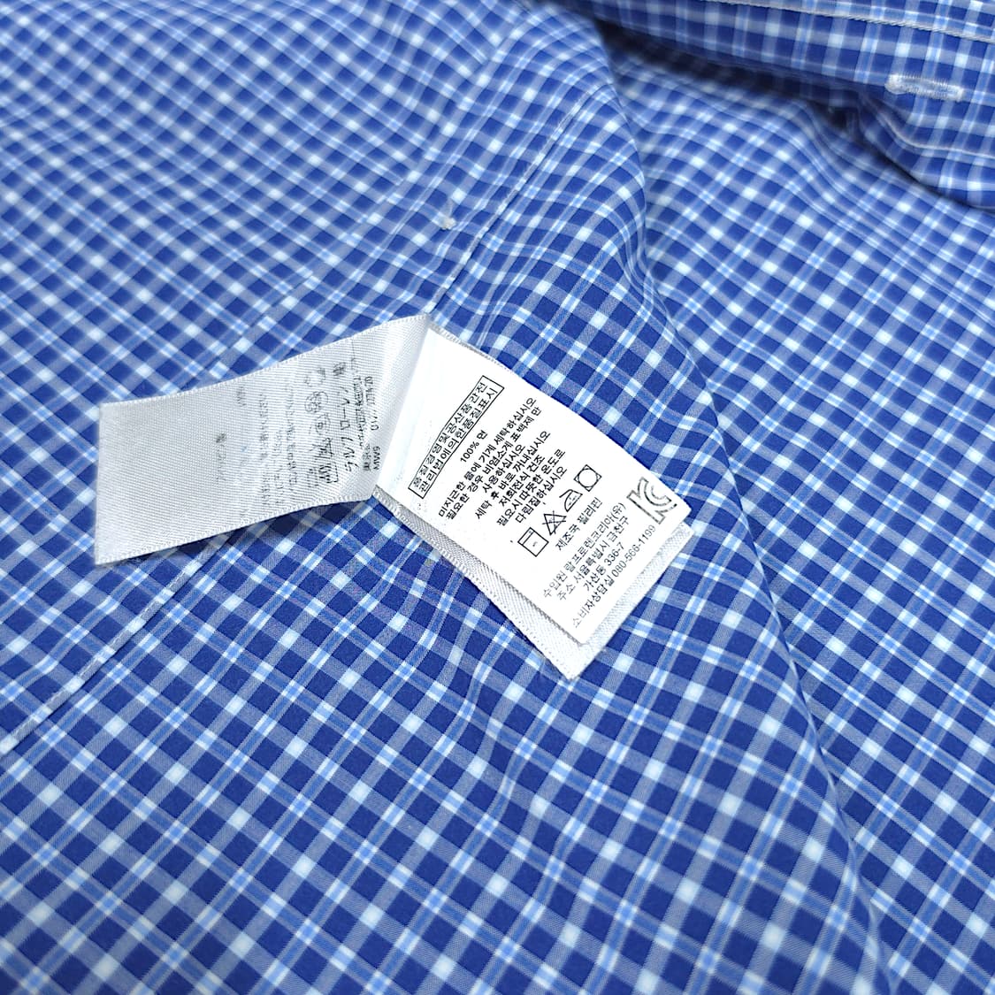 [M] 폴로 블루 깅엄체크 슬림핏 코튼 긴팔셔츠 상품이미지8