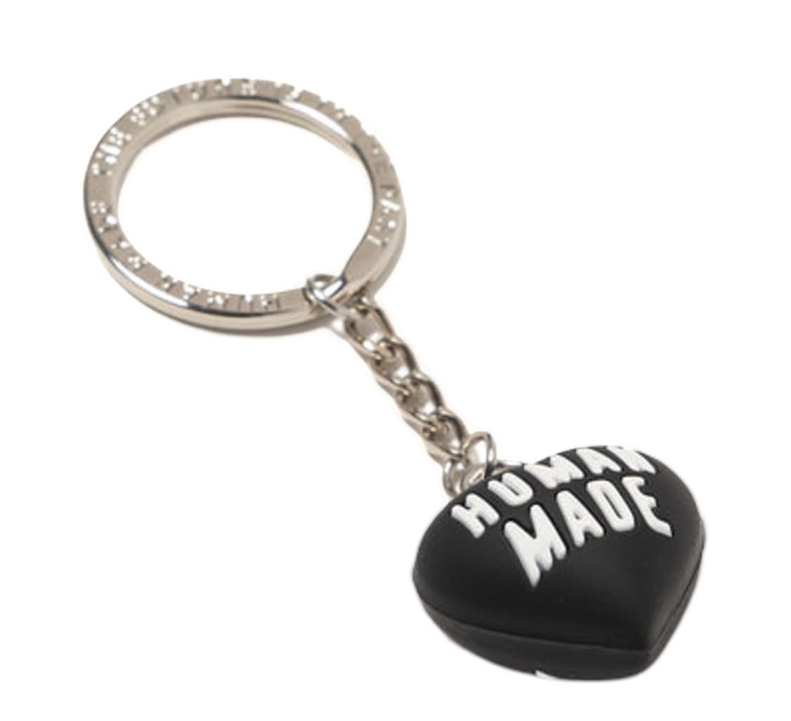 새제품) 휴먼 메이드 하트 러버 키체인 키링 블랙 열쇠고리 상품이미지2