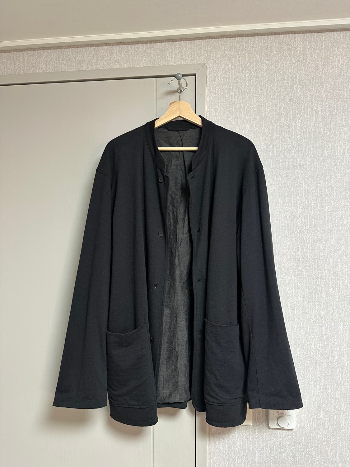 코모리 코튼져지 스탠드칼라 자켓 상품이미지1