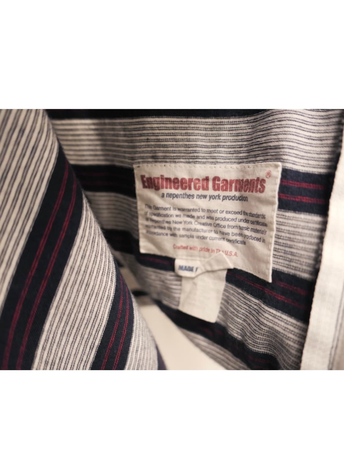 엔지니어드 가먼츠 스트라이프 후드집업 상품이미지5