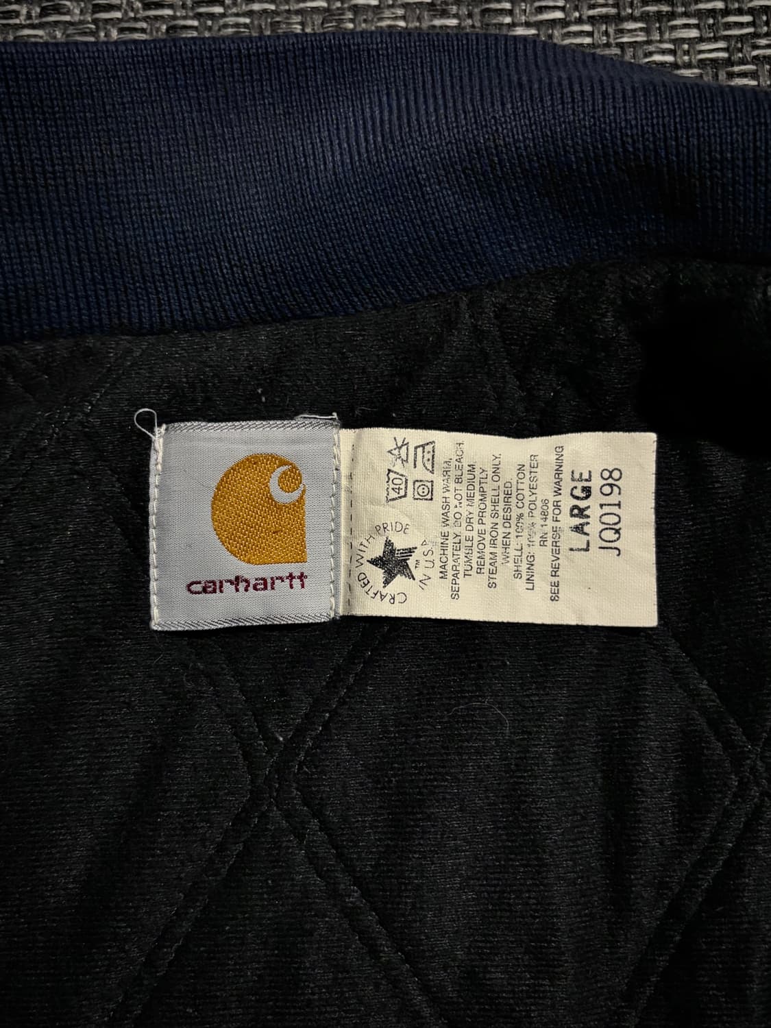 90s 칼하트 데님 베이스볼 자켓 JQ0198 L/R USA🇺🇸 상품이미지6