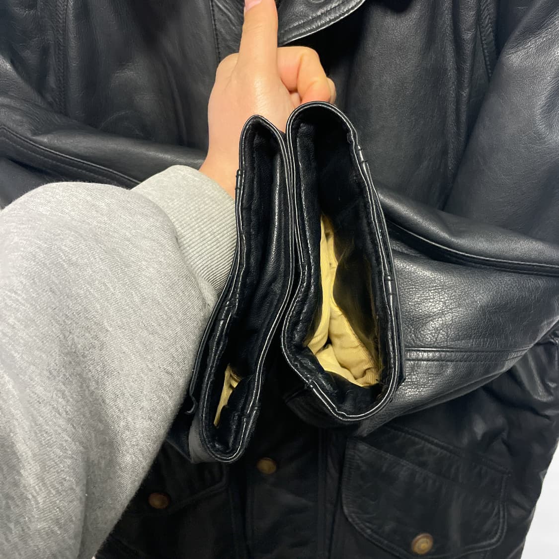 90~00s 이탈리아 빈티지 레더 자켓 상품이미지7