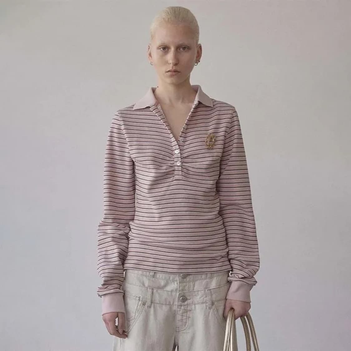 스컬프터 Shirring Tennis Shirt Pink 상품이미지1