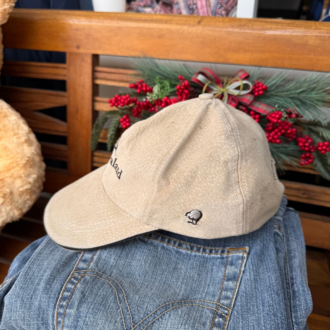 90s 뉴질랜드 키위새 빈티지 리얼 레더 캡   상품이미지2