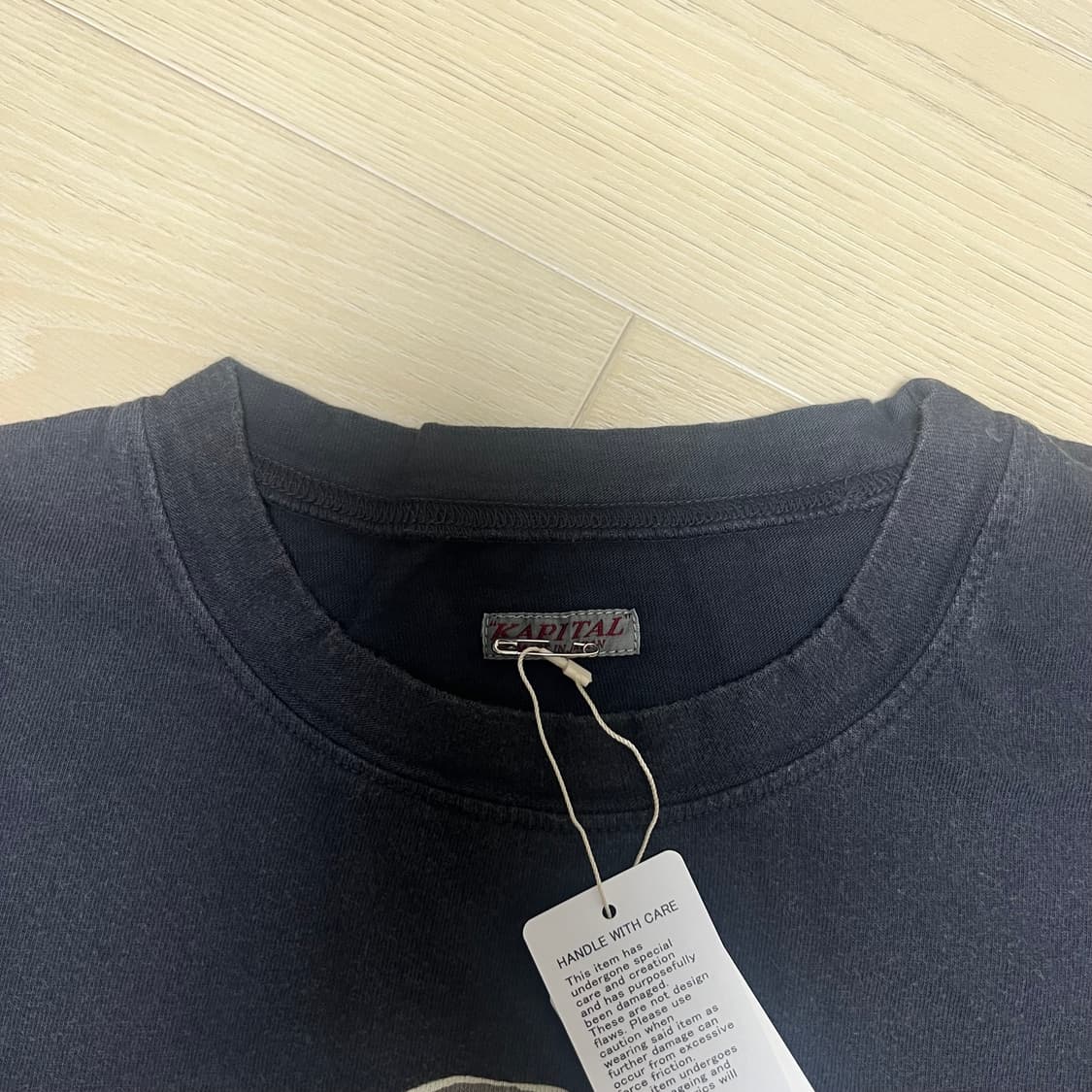 [L,XL] 캐피탈 워시드 스컬 쿠키 티셔츠 블랙 상품이미지3