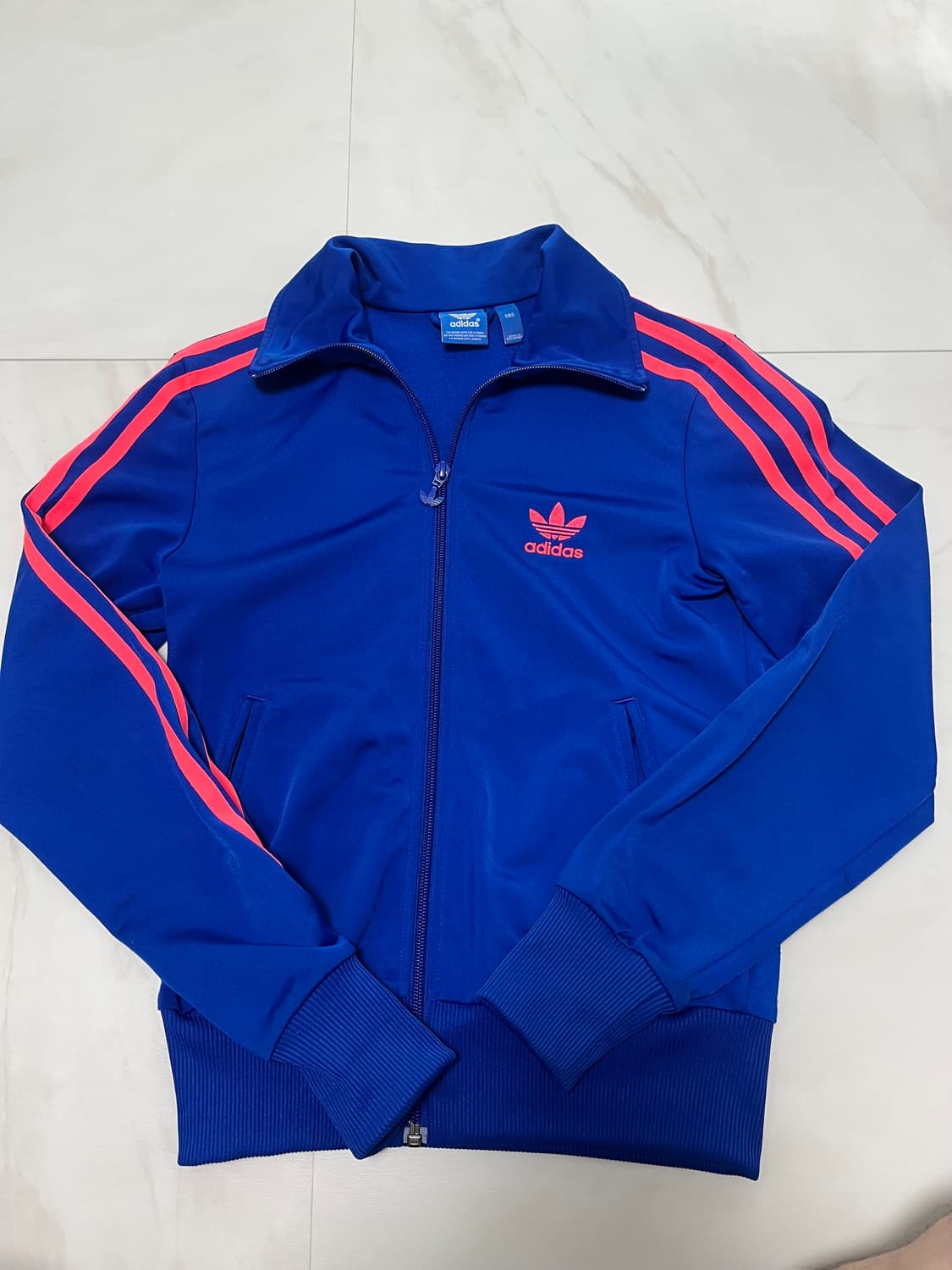 XS/85)대대장 아디다스 파이어버드 블루/핑크 빅로고 파이어버드 트랙탑 상품이미지1