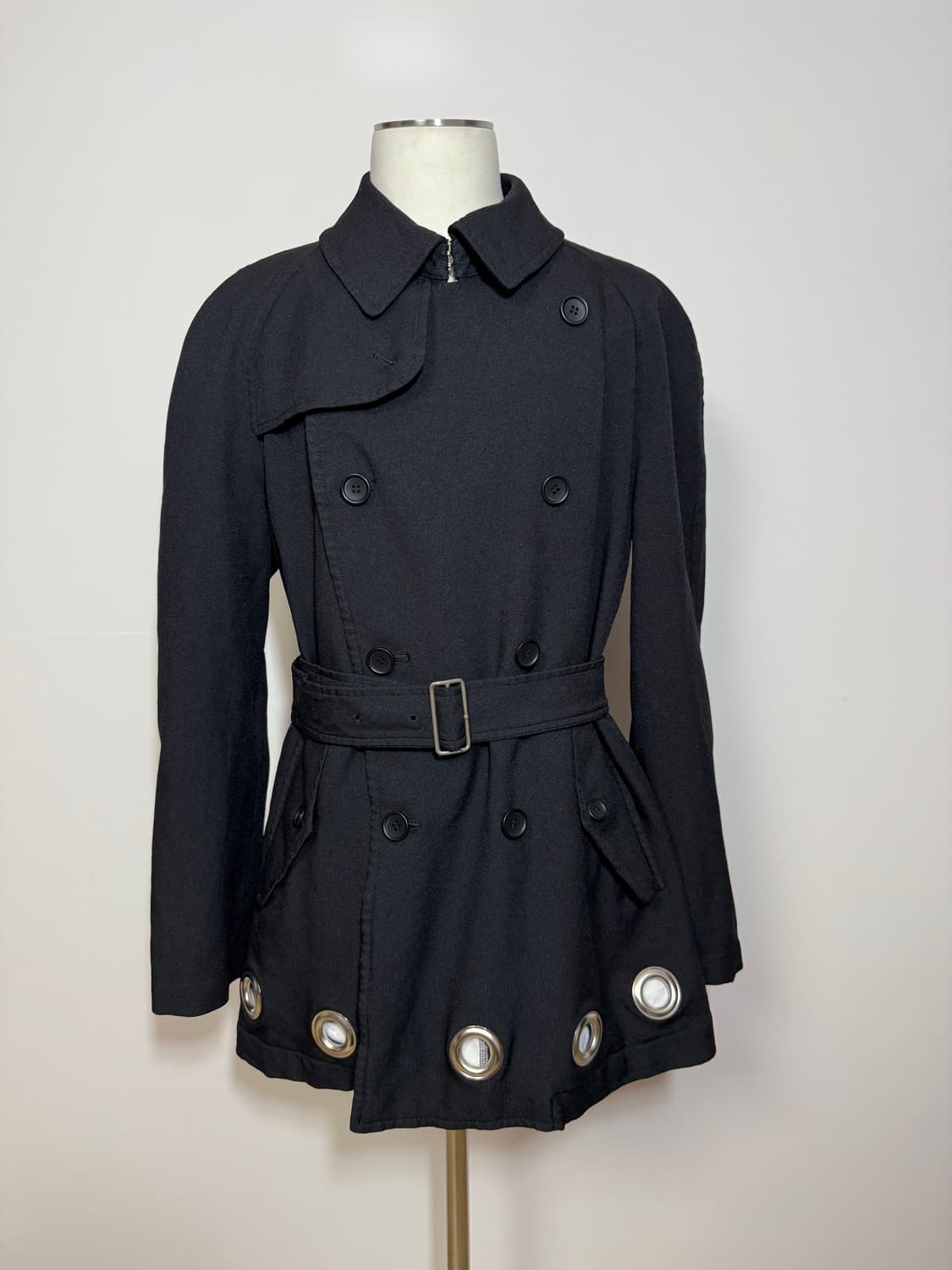 블랙 꼼데가르송 축융폴리 피코트 L 상품이미지2