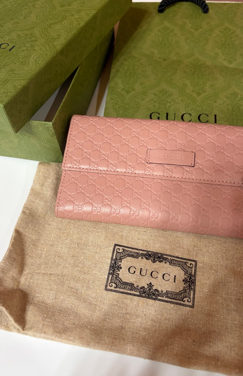 구찌 마이크로시마 핑크 장지갑 상품이미지2