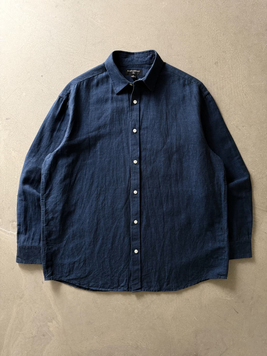 Banana Republic Navy Linen Shirt 상품이미지1