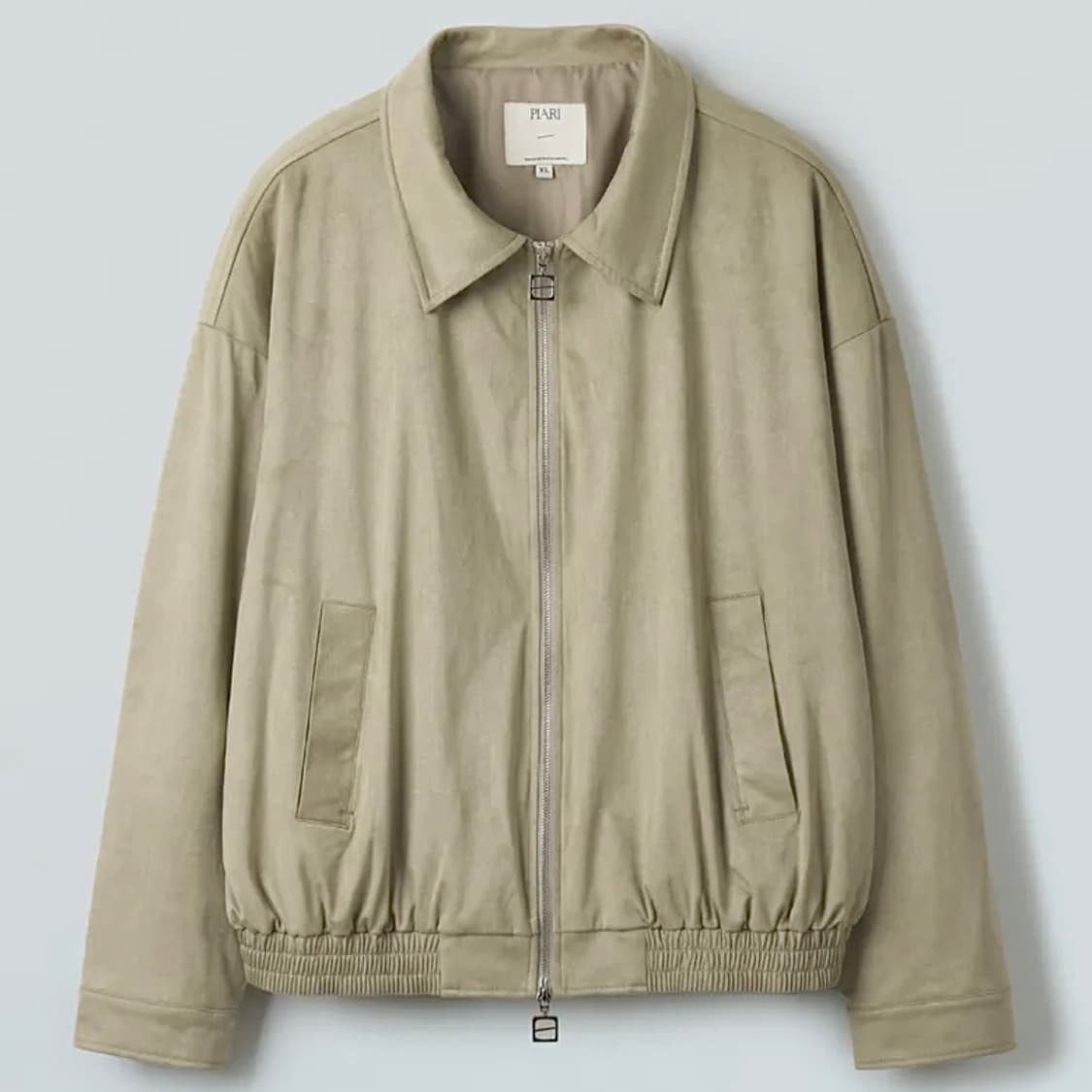 새상품 택포가격 피아리 레더블렌드 스웨이드블루종자켓 그레이시베이지 XL 상품이미지1