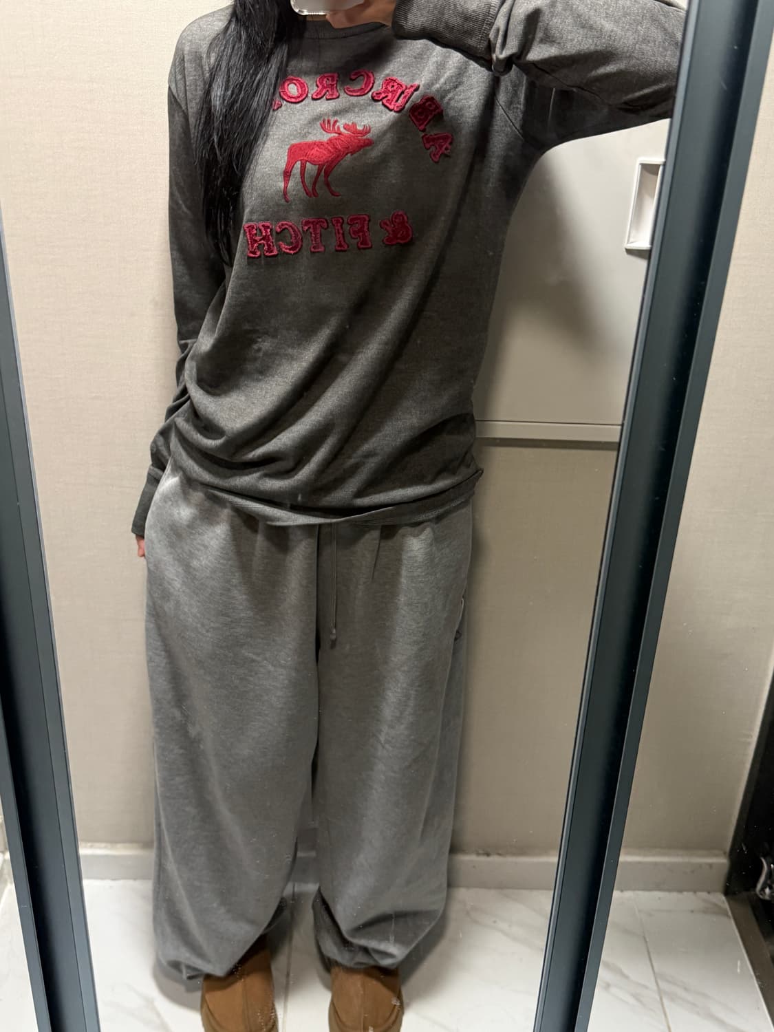 아베크롬비 그레이 슬리브리스 L 상품이미지1