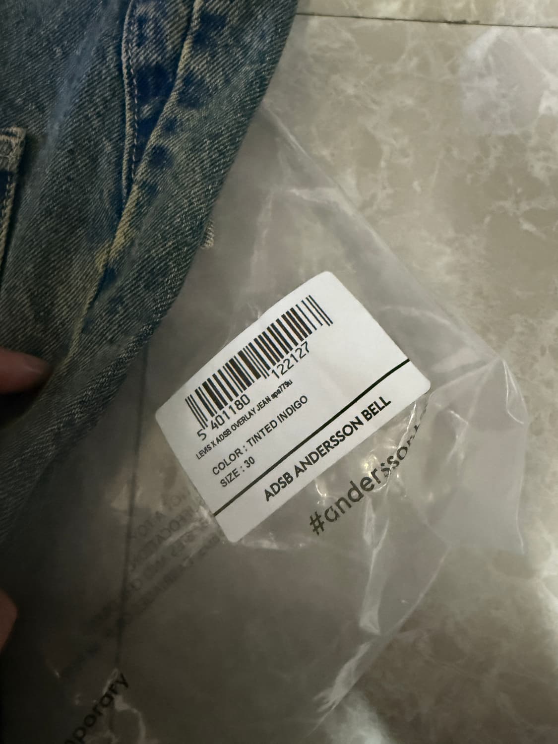 30사이즈 리바이스 앤더슨벨 우먼 오버레이 진 틴티드 인디고 상품이미지3