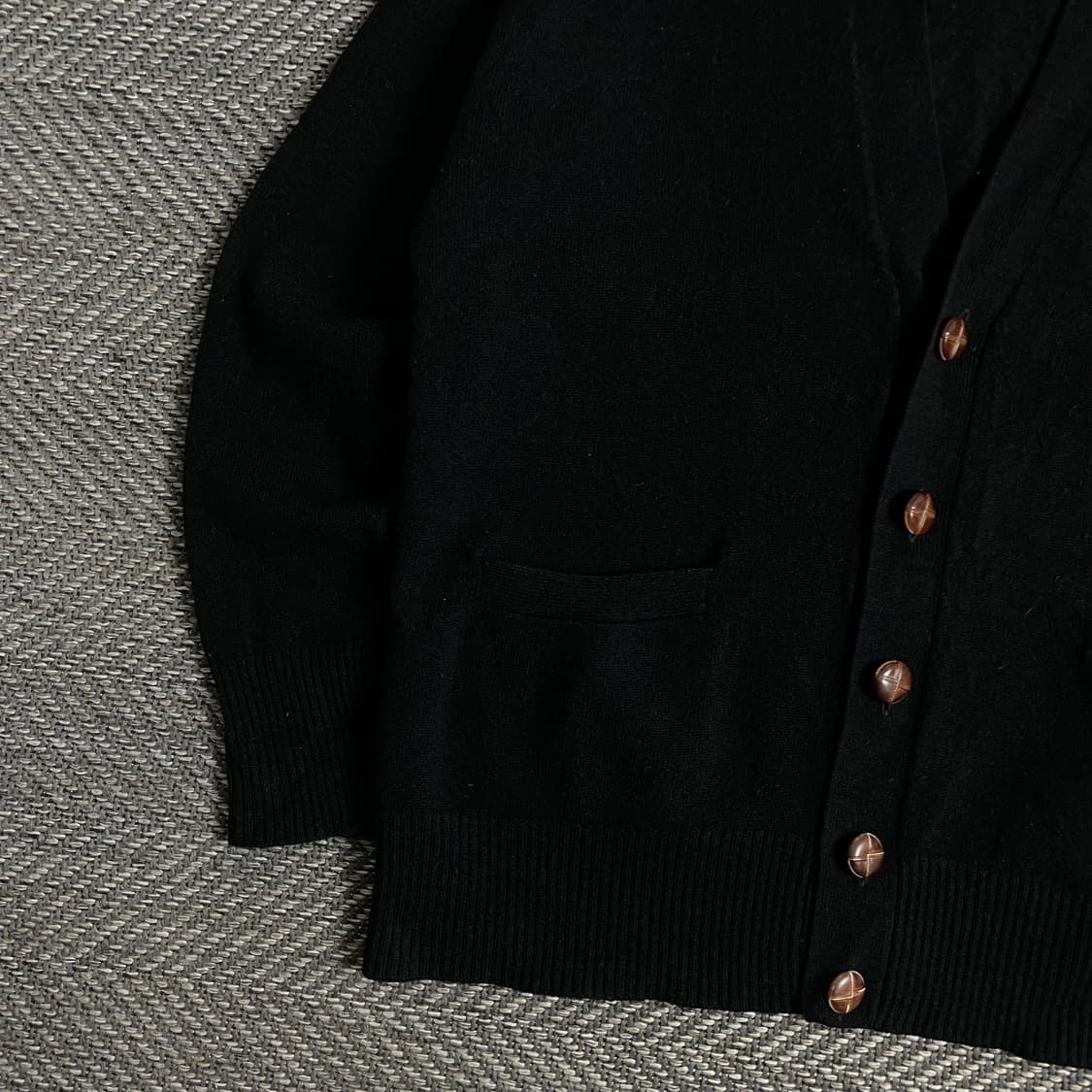 빈폴 미니멀 램스울 가디건 블랙y 3015 상품이미지4