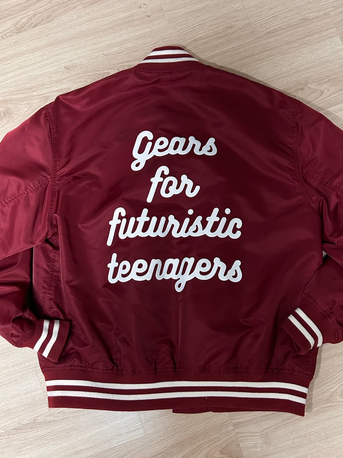 휴먼메이드 나일론 스타디움 자켓 버건디 S 상품이미지3