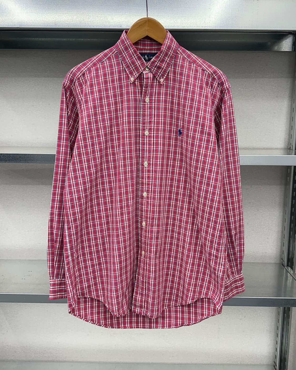 (L)폴로 체크 남방-M1375 상품이미지2