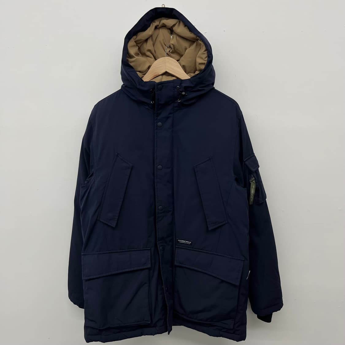 커버낫 네이비 후드 다운 패딩 자켓 남 XL 상품이미지1