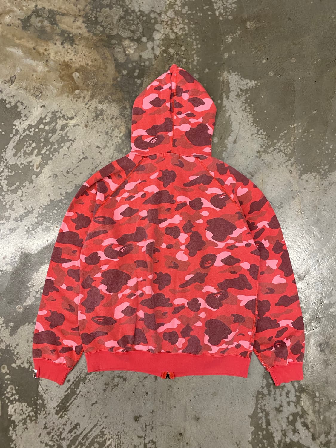 베이프 00s 레드카모 후드집업 L 상품이미지2