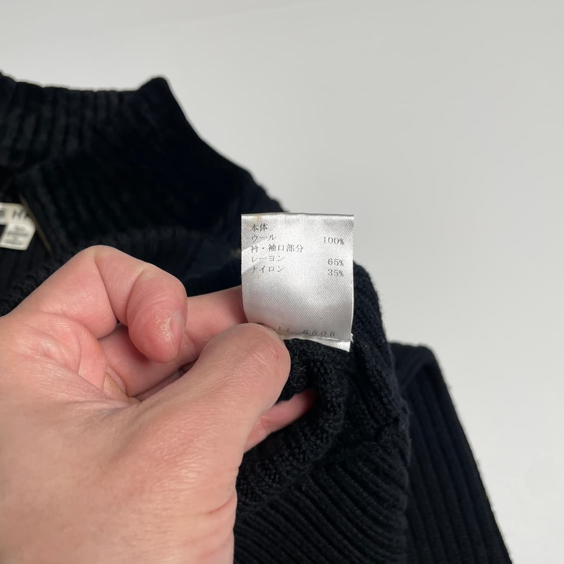 Les halles 벨벳 포인트 울 100 집업 니트 자켓 상품이미지6