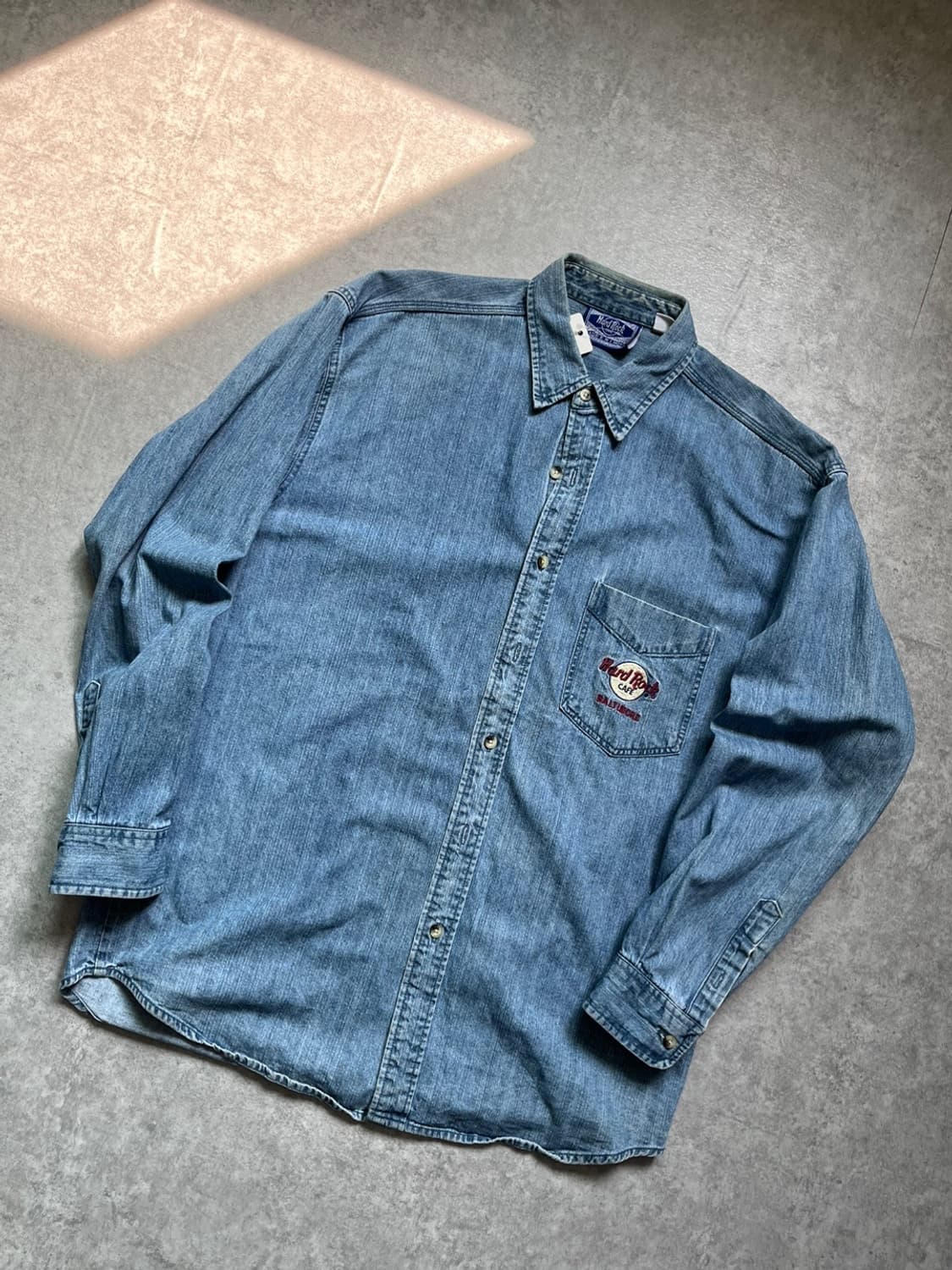 XL) 하드락카페 데님 셔츠 상품이미지2