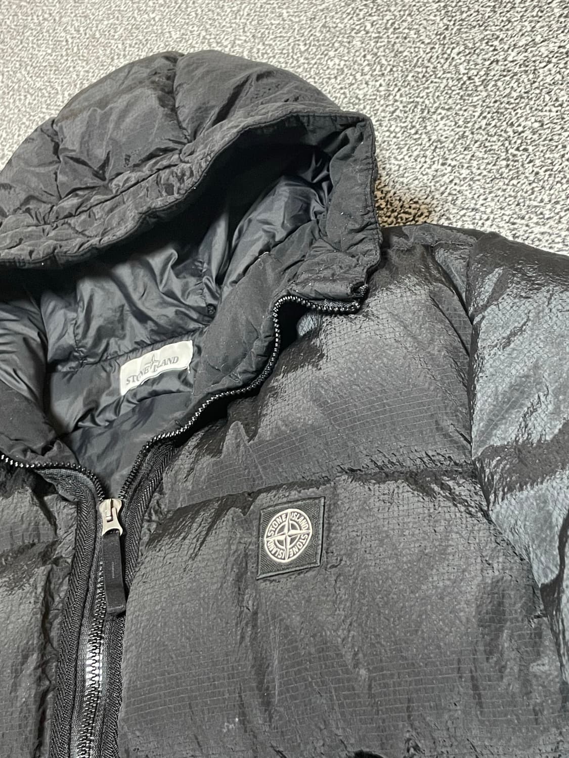 스톤아일랜드 립스탑 나일론 패딩 블랙 [L] 상품이미지2