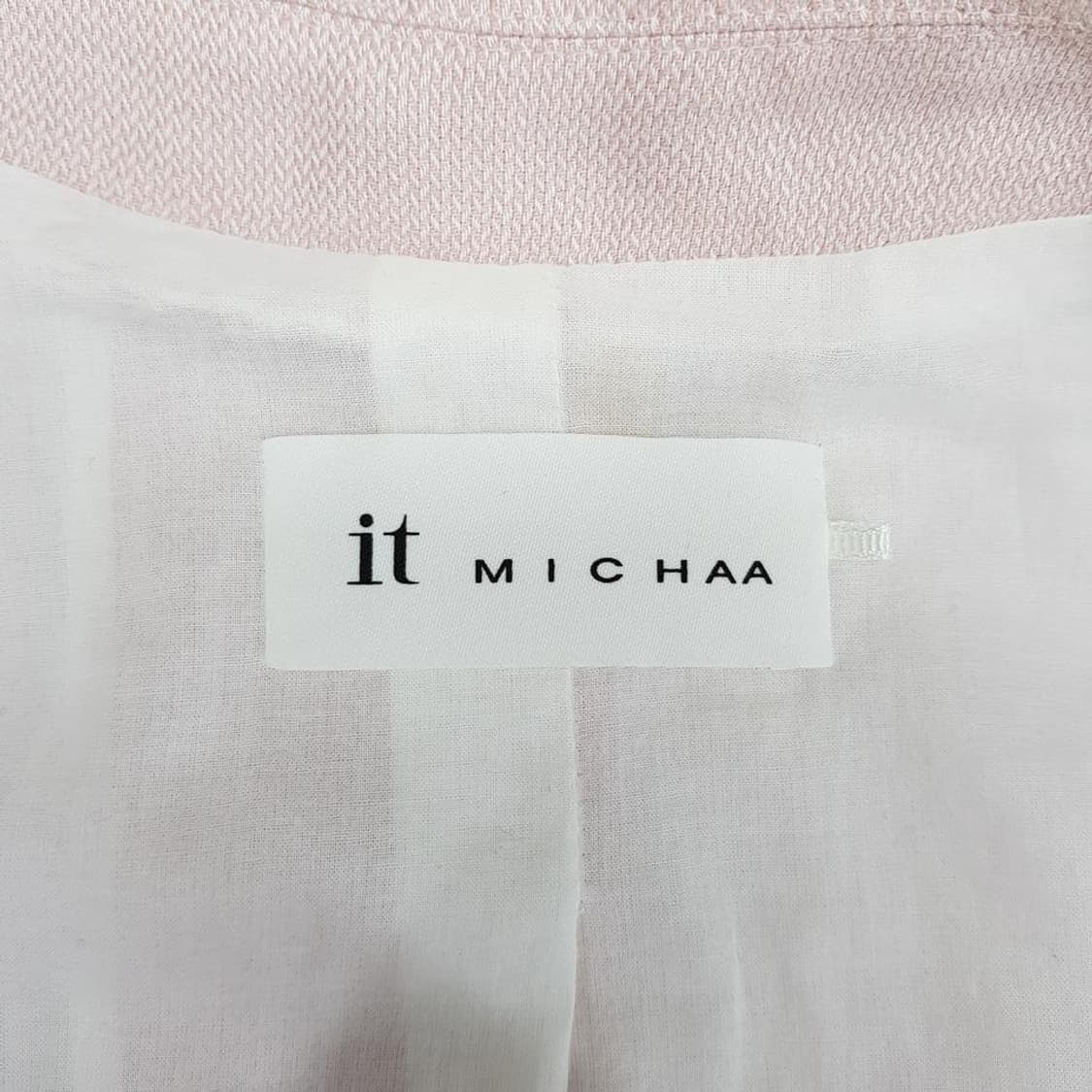 잇미샤 2023 린넨 블렌드 반팔 더블 버튼 자켓 55사이즈 상품이미지8