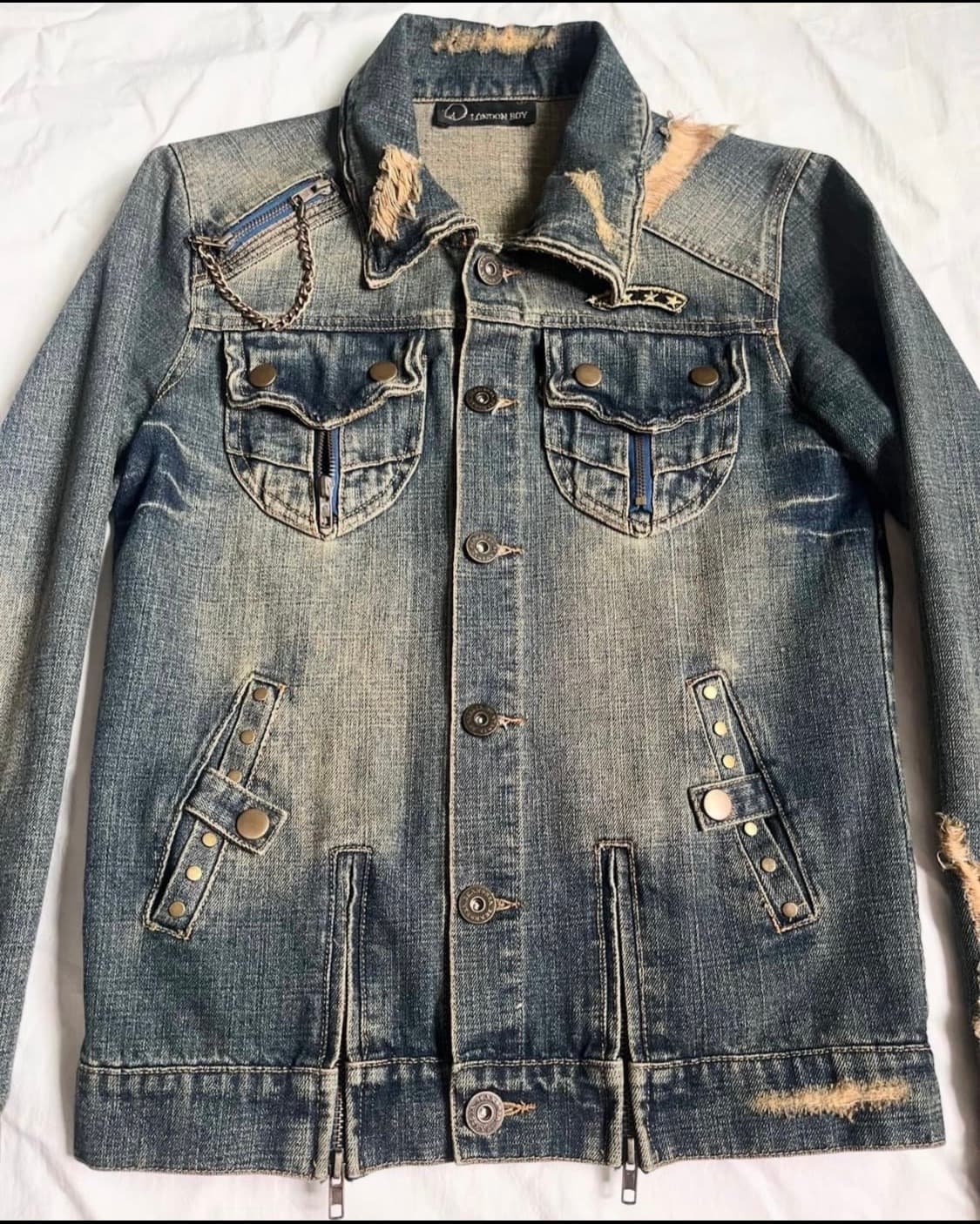 Vkei Archive Distressed Denim Jacket 상품이미지5