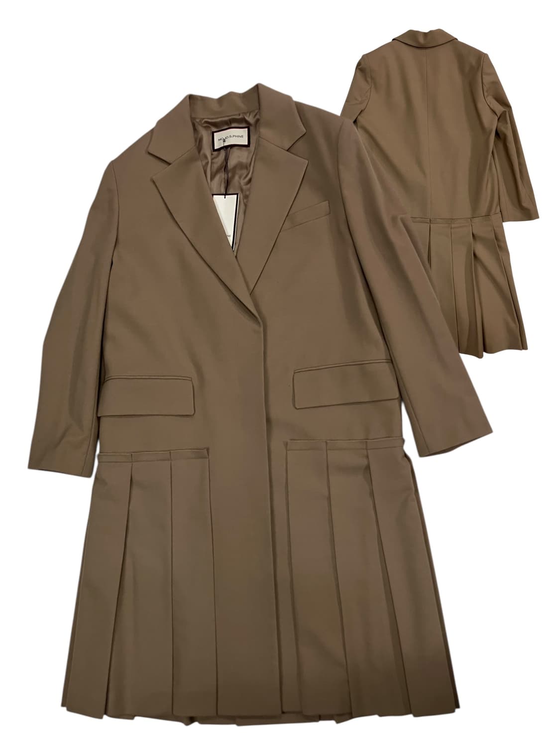 모조에스핀 플리츠 롱 코트 M 상품이미지1