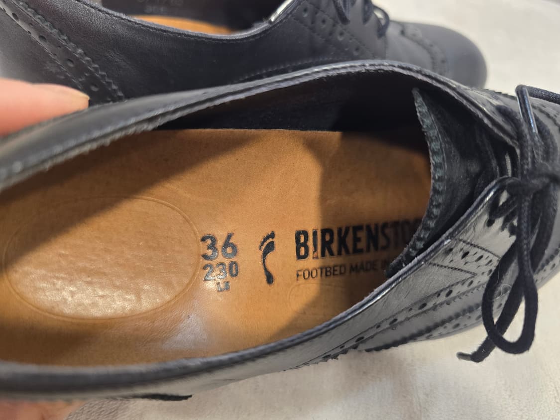 버켄스탁 라라미로 블랙 윙팁 구두 230 상품이미지6