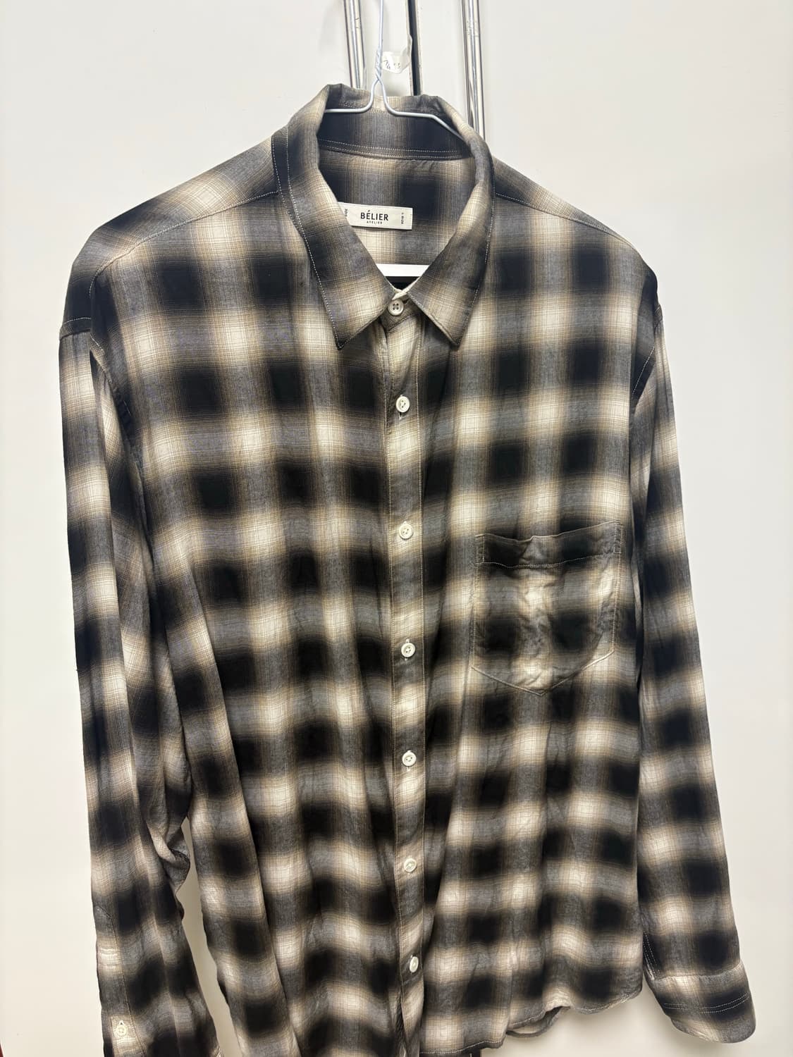 [L]벨리에 치코 셔츠 헤이즈 블랙 상품이미지3