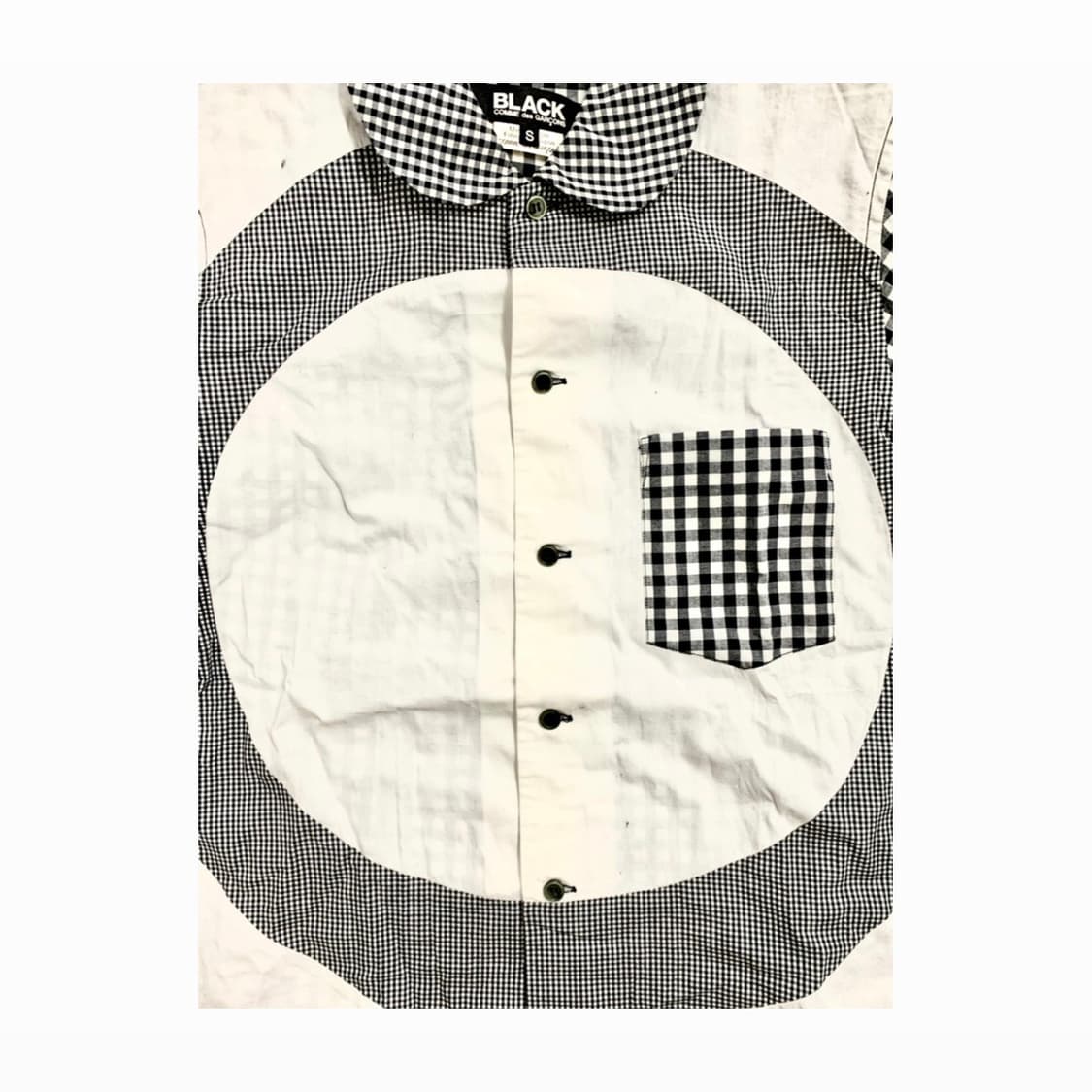 꼼데가르송블랙 서클패치워크셔츠 상품이미지1