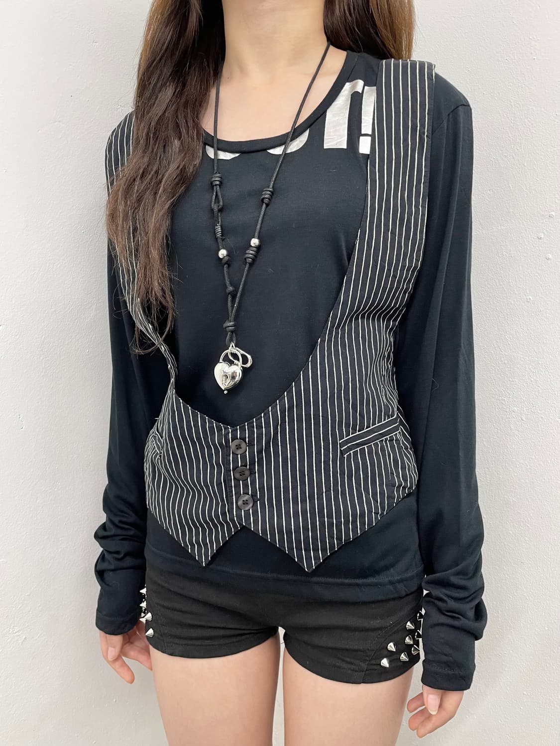 긱시크 레이어드 베스트 탑 상품이미지3