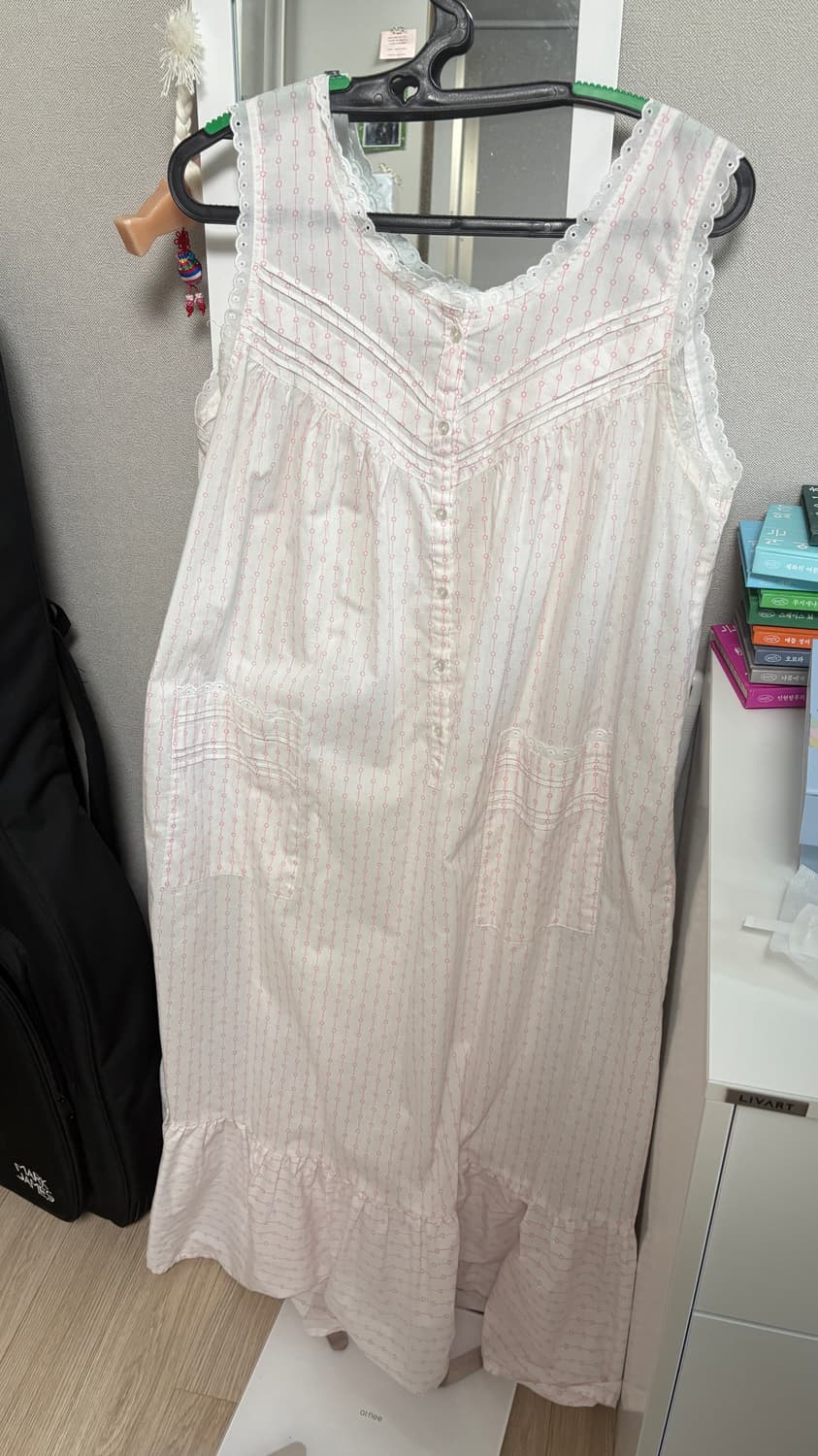 일본 빈티지 핑크 모리걸 나시 원피스 상품이미지1