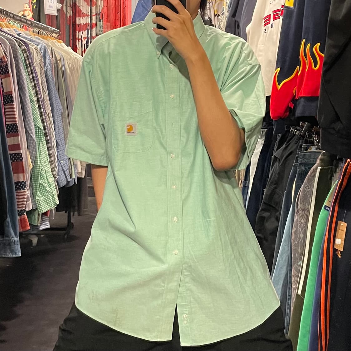 [IM] carhartt 칼하트 민트  반팔셔츠 상품이미지1