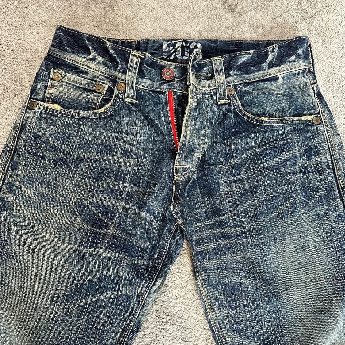 에드윈503 블루트립 페이드 세미 부츠컷 데님(28) 상품이미지6