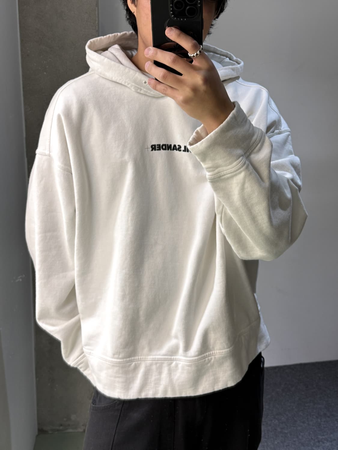 질샌더 후디드 로고 스웻셔츠 상품이미지2