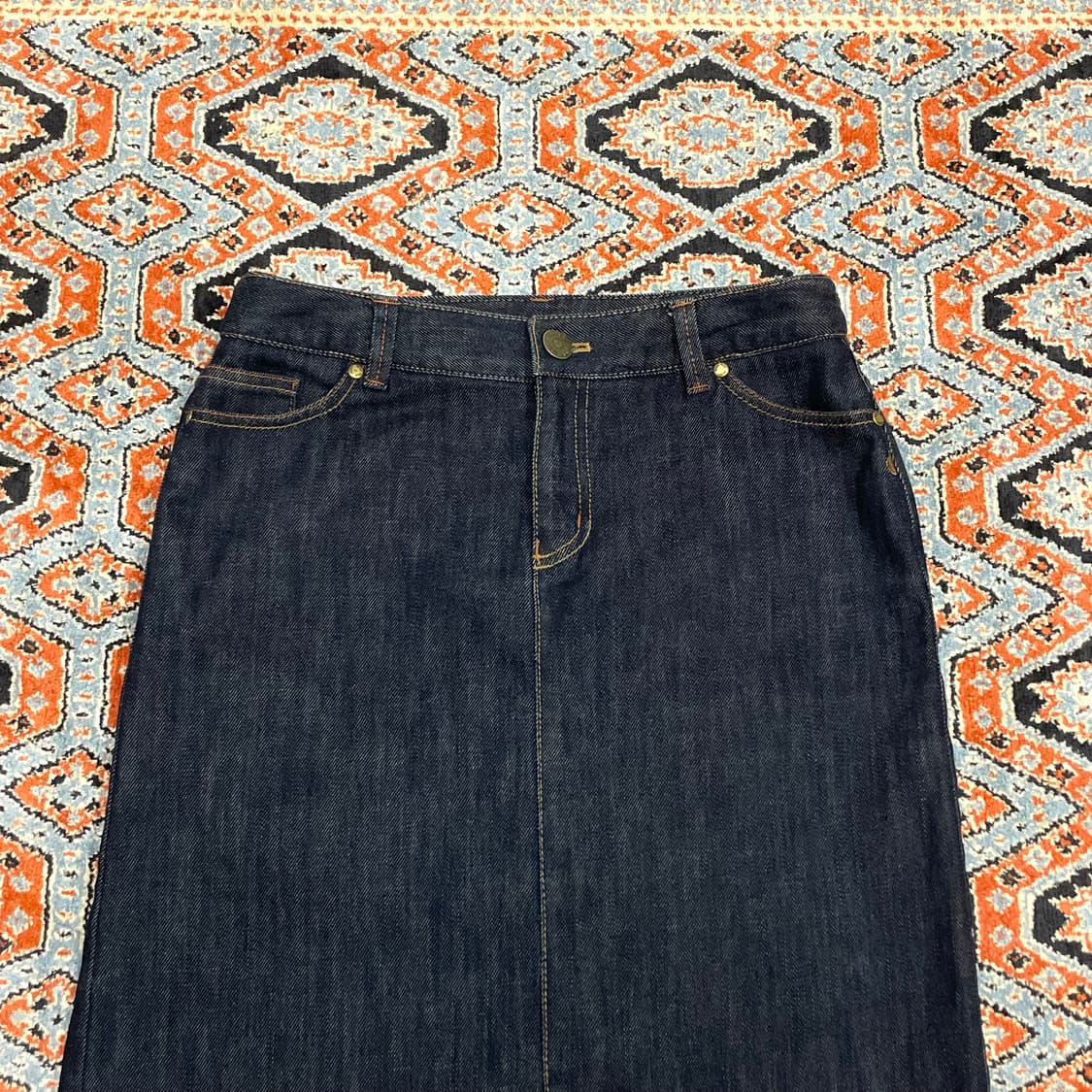 빈폴 인디고 생지 H라인 데님 미니스커트 여성27.5 상품이미지2