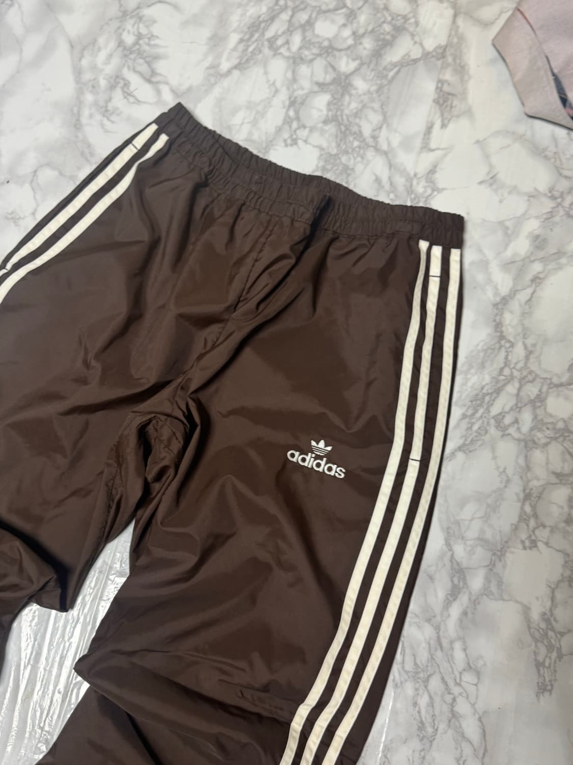 아디다스 삼선 브라운 트랙팬츠 바람막이 바지 상품이미지3