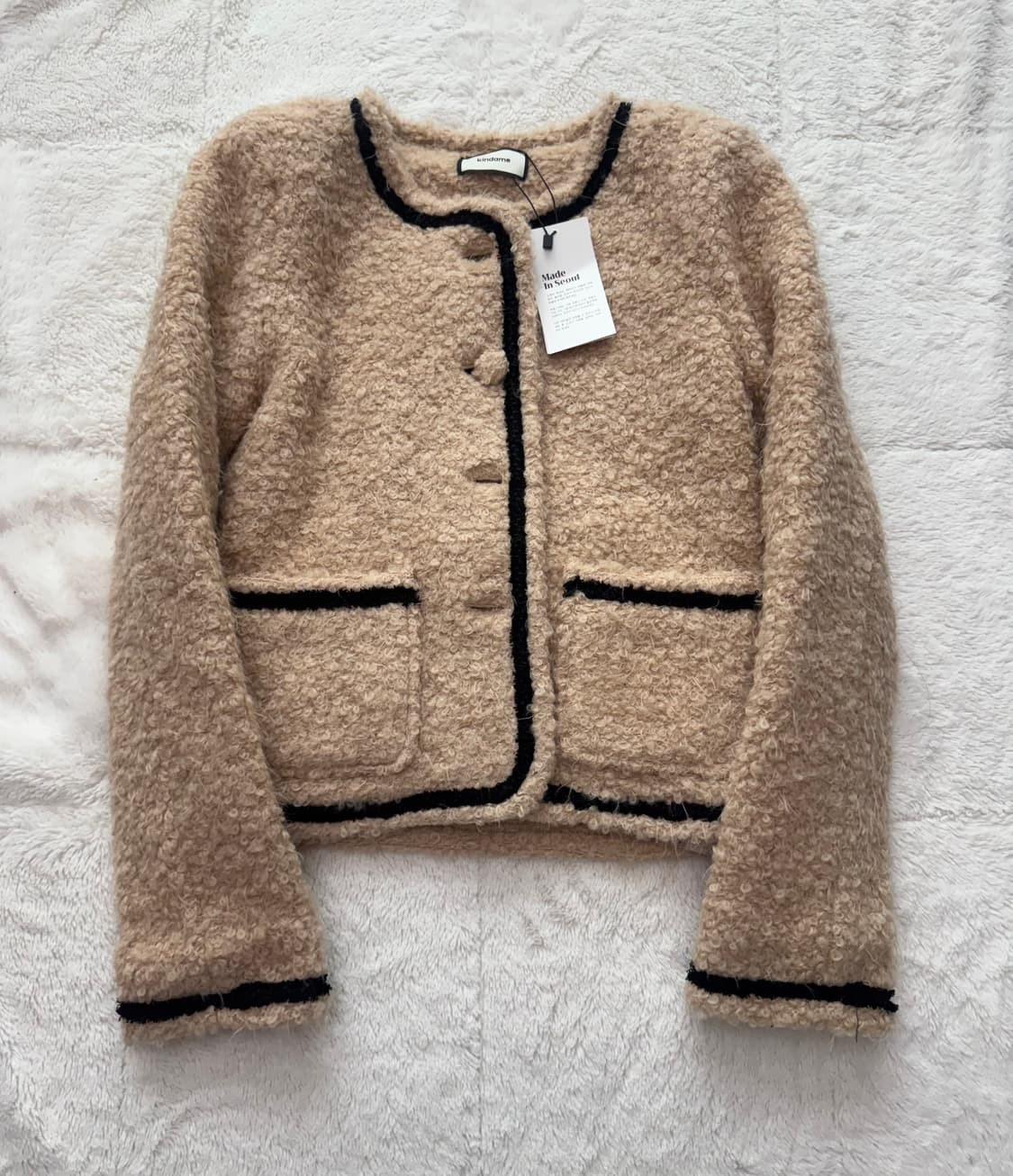 카인다미 울 트위드 누빔 패딩 자켓 상품이미지4