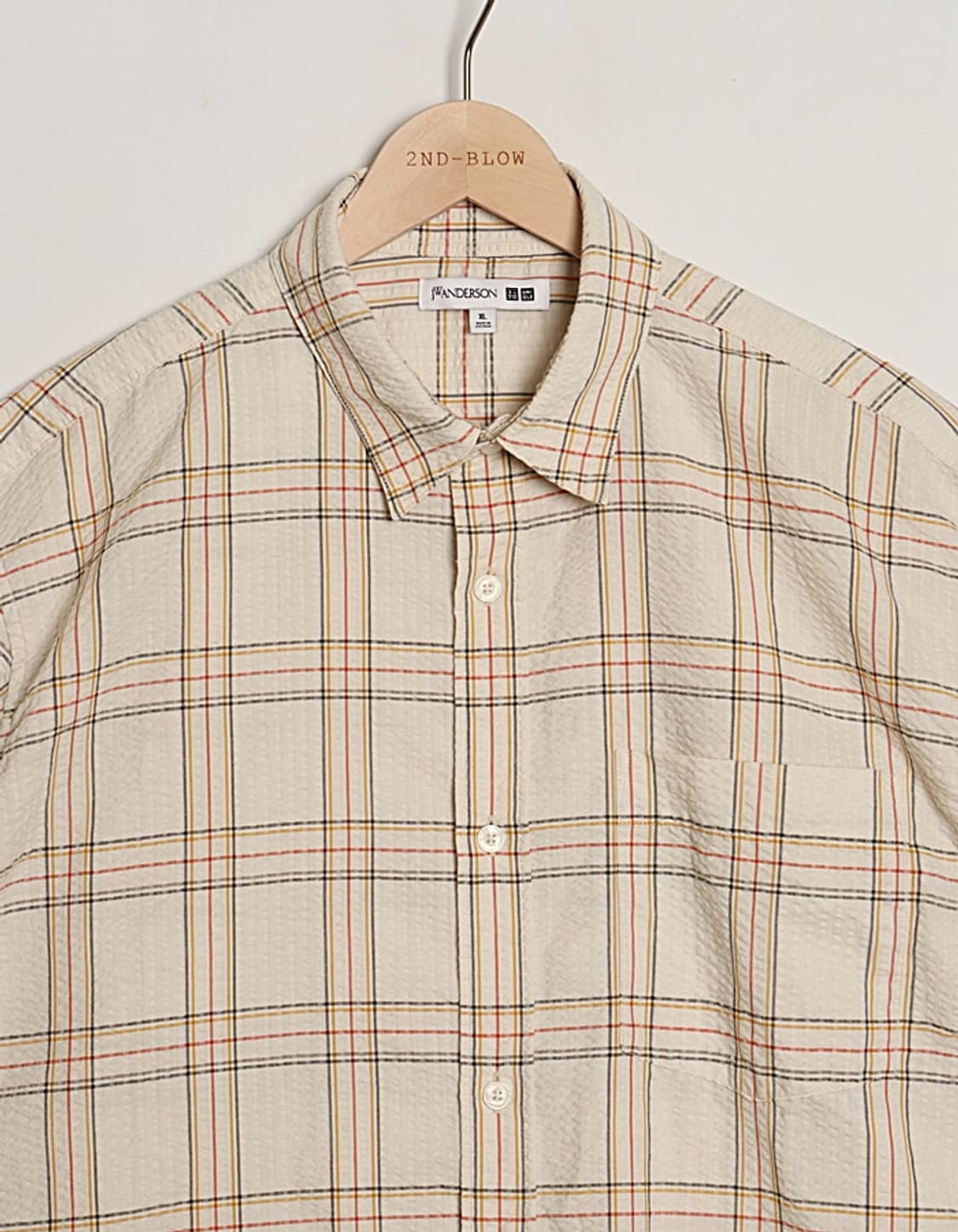 UQ x JW ANDERSON Seersucker Check Shirts 상품이미지2
